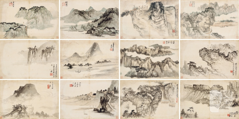 张大千 1899-1983 黄山胜境册 - 图1
